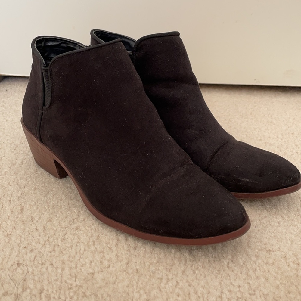 Black Suede Booties